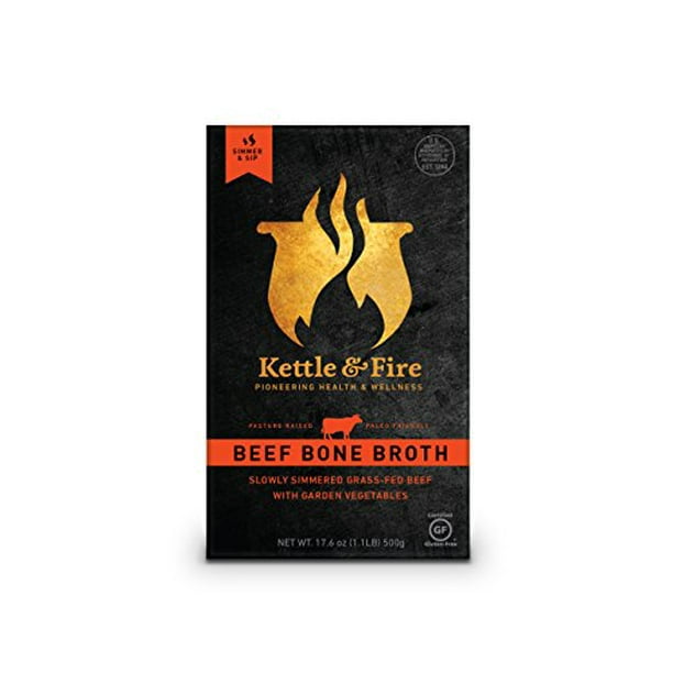 Kettle & Fire Grassfed Pasture Raised Beef Bone Broth 17.6 Oz