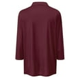 thumbnail image 4 of Womens 3/4 Sleeve Tops V Neck Work Shirts Dressy Casual Blouses Three Quarter Length Tunic Tops Turtle Neck T Shirts for Women Athletic Wear for Woman Athletic Short Sleeve Shirt Women Women Running T, 4 of 4