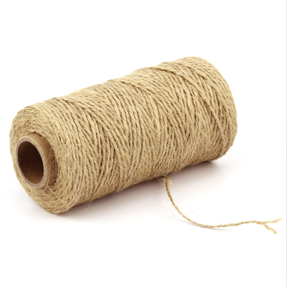 1 Roll of 100Y Jute Hemp Rope DIY Production Craft Party Wedding Gift