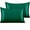Dark Green, variant on Ntbay 2 Pack Silky Satin Queen Pillowcases for Hair and Skin, Luxury and Soft Pillow Cases with Envelope Closure, 20" x 30", Dark Grey
