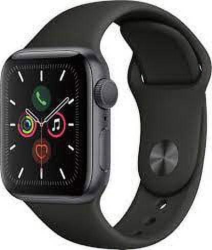 Restored Apple Watch Series 5 (GPS) 40mm Space Gray Aluminum Case with Black Sport Band (Refurbished)