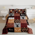 thumbnail image 2 of Homewish Rustic Cameflage Bedding Comforter Set, Hunting Wildlife Deer Twin Comforter Sets, Red Buffalo Patchwork Reversible Bedding Set, Luxury Bedroom Decor, 2pcs, 2 of 8