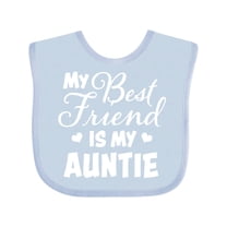 Inktastic My Best Friend is My Auntie with Hearts Boys or Girls Baby Bib