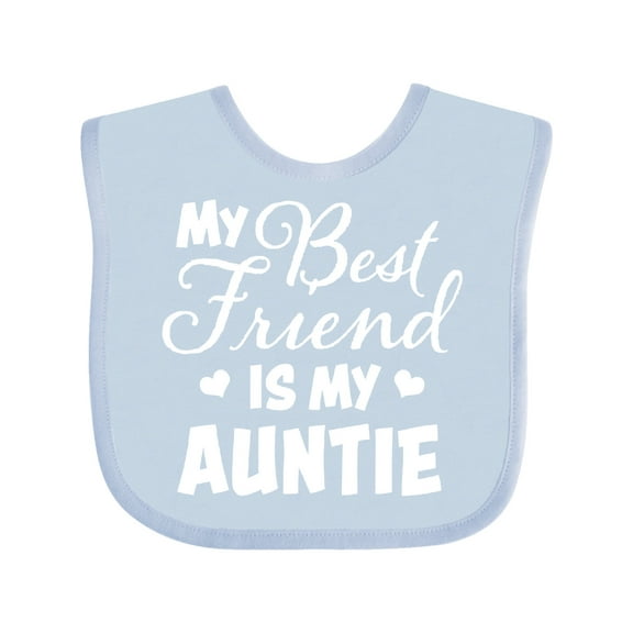 Inktastic My Best Friend is My Auntie with Hearts Boys or Girls Baby Bib