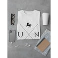 thumbnail image 3 of Unicorn  Men White T-Shirt, Male Medium, 3 of 4