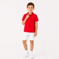thumbnail image 4 of LittleSpring Toddler Pique Polo School Uniform Shirt for Boys Summer Clothes Short Sleeve Solid Red 3T, 4 of 6