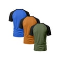 thumbnail image 3 of PureChapter Boys T Shirts Short Sleeve Henley Shirts Color Block Casual Summer Tee 3-Pack Size 7-8, 3 of 8