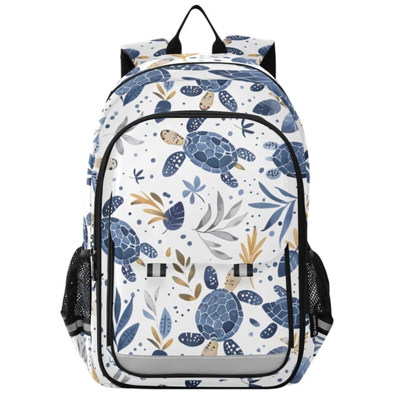ALAZA Turtle and Leaves Laptop Backpack Purse Travel Bag Casual School Bookbag Rucksack for Women Men