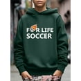 thumbnail image 3 of 5-14Y Kid Boys Hoodies Tops SOCCER Slogan Print Long Sleeve Casual Pullover Sweatshirt Perfect For Spring Fall, 3 of 8