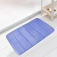 thumbnail image 5 of COFEST Light Luxury Bathroom Memory Foam Absorbent Floor Mat Bathroom Toilet Doorway Quick Dry Foot Mat Entry Door Mat Non-slip Mat Blue, 5 of 6