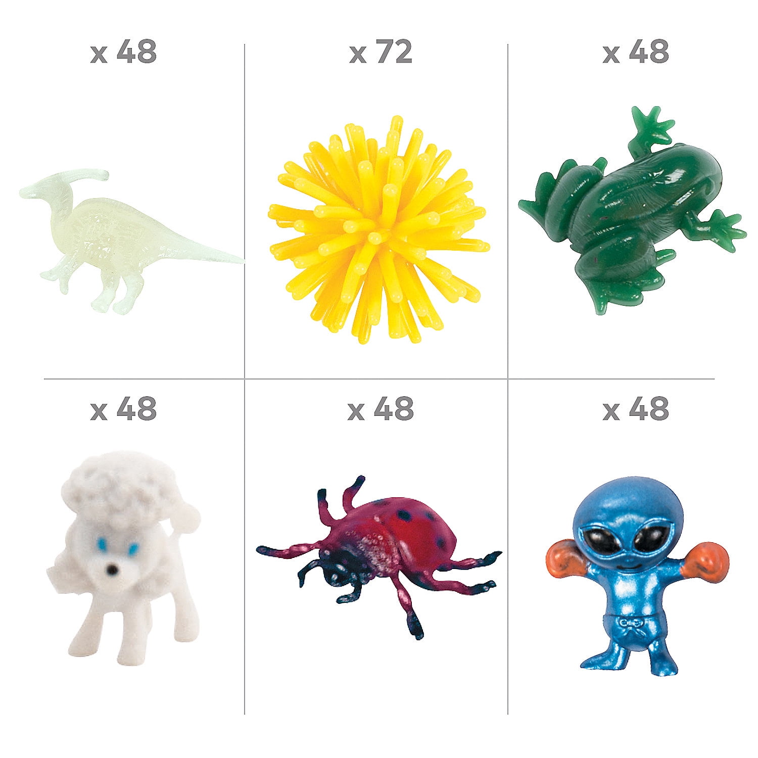 1" Mini Toys Assortment Set for 48