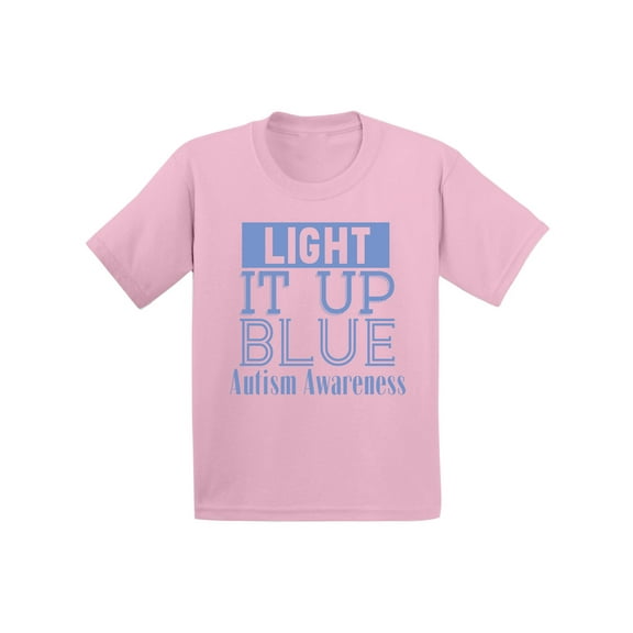Awkward Styles Autism Awareness Shirt for Toddlers Light It Up Blue Autism Toddler Shirt Autism Awareness Shirts for Kids Blue Autism Awareness Kids Shirt Autism Gifts for Boys and Girls Autism Tee