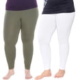 thumbnail image 1 of White Mark Leggings Extensibles Doux pour Femmes, Lot de 2, 1 of 2