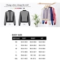 thumbnail image 5 of Women's Crop Mesh Sheer Bomber Jackets Lightweight Long Sleeve Zip Up Jacket Outwear, 5 of 5