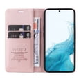 thumbnail image 3 of Wallet Case for Samsung Galaxy S23, Business Style PU Leather Magnetic Adsorption Flip Folio Cover with Kickstand Card Slots Cash Holder Soft Silicone Shockproof Protective Case,Rosegold, 3 of 9