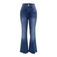 thumbnail image 5 of ABATAB Flare Legging Jeans for Women Stretchy High Waist Bell Bottom Jeans Bootcut Trendy Denim Trousers with Pockets, 5 of 6