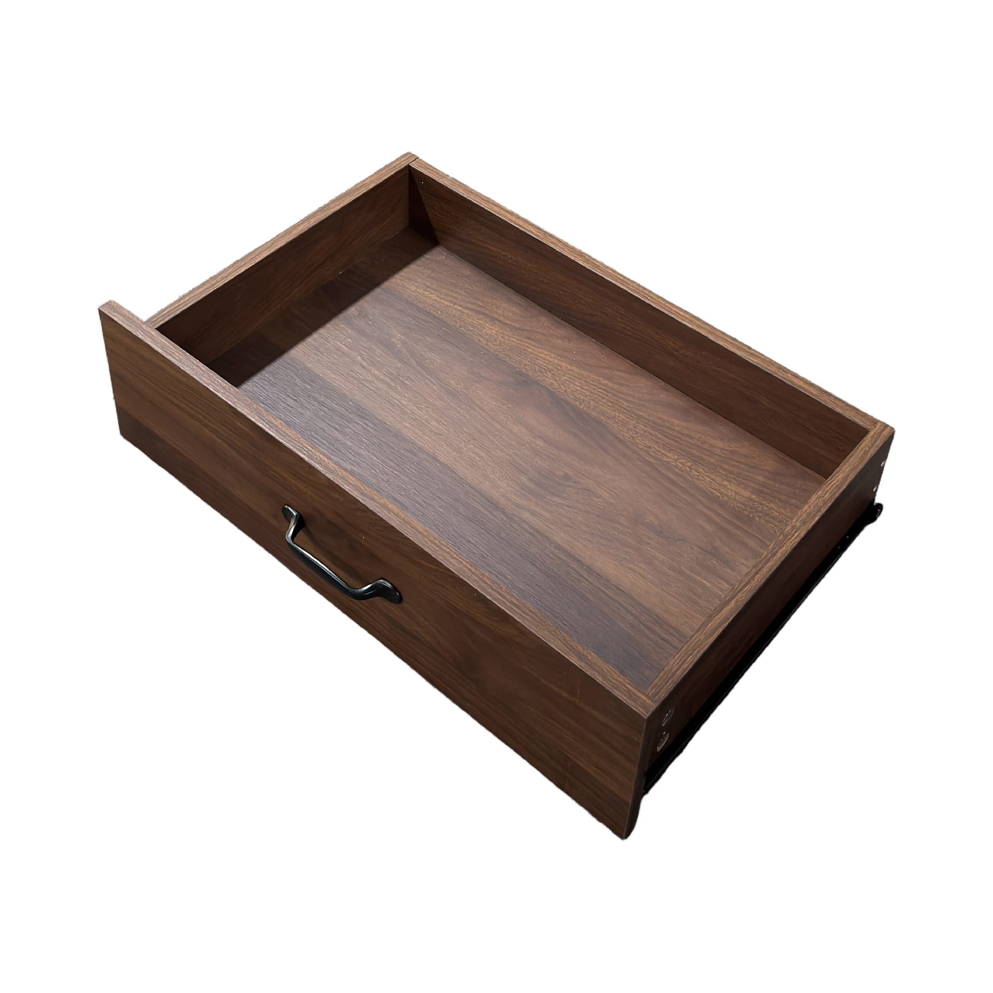 Kitchen Pantry Cabinet Farmhouse Storage Cabinet with Glass Door Pull-Out Shelf, Walnut