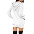 thumbnail image 3 of Pisexur Robes pour Femmes Imprimé Arbre de Noël Sweat à Capuche Robe de Soirée Décontractée Manches Longues Mini Robes de Vacances d'Automne pour Femmes avec Poches, 3 of 3