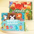 thumbnail image 2 of QJUHUNG Quiet Book Children‘s Early Education Enlightenment Sticker Busy Book  General Knowledge Cognitive Puzzle Book Toy, 2 of 7