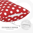 thumbnail image 5 of Haiem Pillowcase for Hair and Skin Queen - Red Polka Dot Printed Soft Pillowcase with Envelope Closure-14"x20", 5 of 9