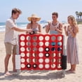 thumbnail image 4 of Costway Jumbo 4-to-Score 4 in A Row Board Game Set Outdoor Indoor Kids Adults Family Fun Gray + Red, 4 of 9