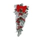 thumbnail image 4 of Corona navideña nevada para puerta de entrada, corona de invierno decorada con guirnalda de bolas de lazo Rojo, 4 of 9