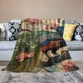 thumbnail image 2 of Shiartex Peacock Flowers Art Cozy Blanket Soft Warm Throw Blanket for Travel Camping All Seasons Exquisite Gifts 50x60in, 2 of 6