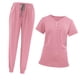 thumbnail image 4 of Conjunto de uniforme médico para mujer, pantalón con cordón y pantalón deportivo para salón de belleza. L, 4 of 9