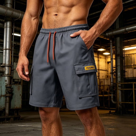 Aimik Cargo Shorts for Men Elastic Waist Side Pocket Mens Fashion Shorts Summer Stretch Stylish Shorts for Trendy or Leisure
