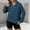 Navy, variant on MHFRRA Fall Sweatshirt Women's Zip Up Sweatshirt Casual Long Sleeve Pullover Tops Stand Collar Loose Fit Basic Solid Color Outerwear for Daily Wear Fall Fashion size L