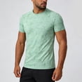 thumbnail image 2 of Leey-World Men's T Shirts Short Sleeve Casual V Neck T-Shirt Soft Notch Neck Tee Classic Plain Shirts Mens Tshirt(Light Green,L), 2 of 7