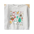 thumbnail image 5 of Qiylii Unisex Kid Christmas Sweatshirt Long Sleeve O-Neck Santa Cartoon Tops, 5 of 8