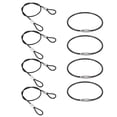 thumbnail image 1 of Candado de cable de seguridad de 1 pie (12 pulgadas), 4 Pcs de cable de acero inoxidable trenzado recubierto de seguridad para equipaje, 1 of 7
