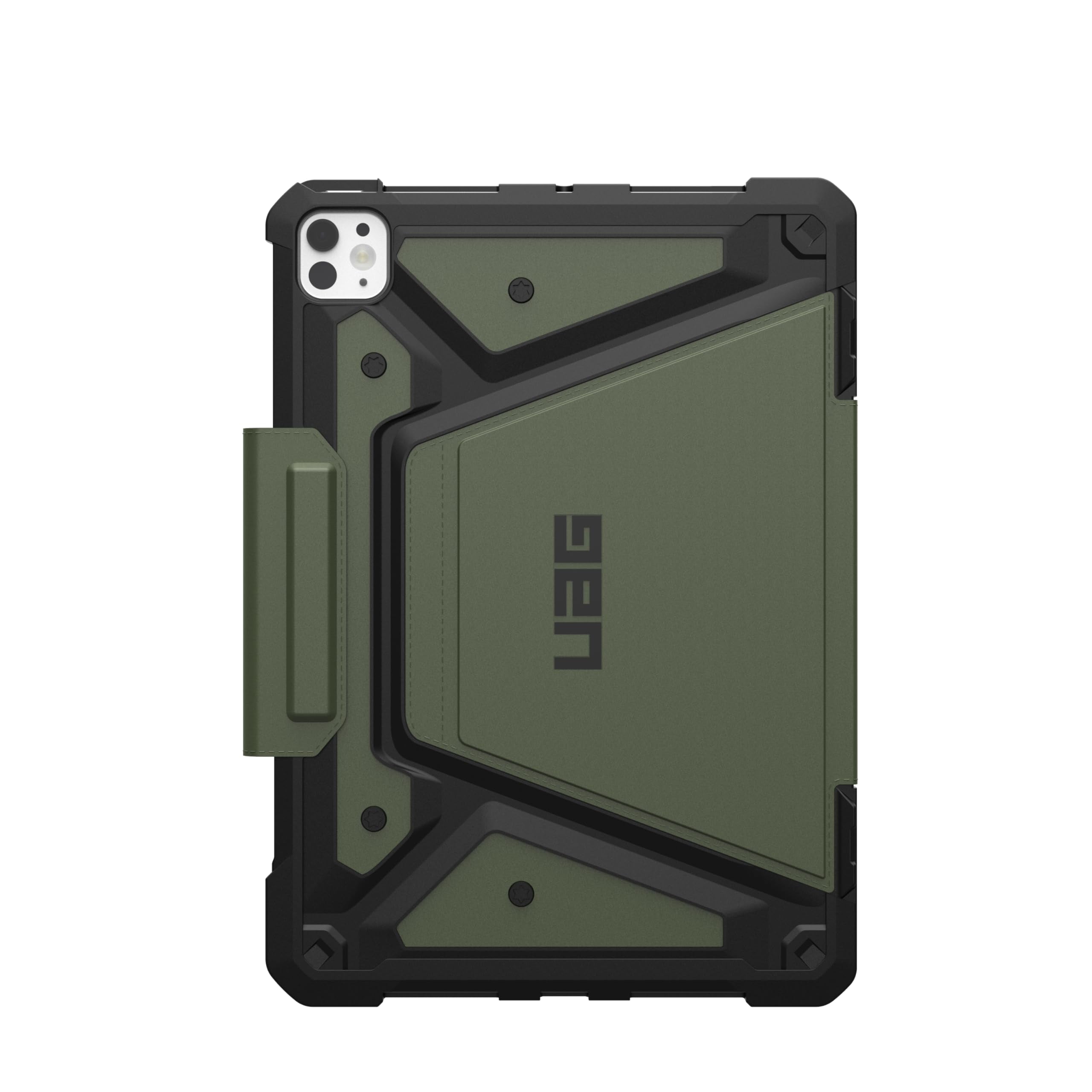 UAG iPad Pro 11" Case M5 2025 6th Gen, M4 2024 5th Gen A3357 A3358 A3359 A2836 A837 A3006, Adjustable Multi-Angle Stand Folio Cover w/Pencil Holder, Metropolis SE Olive