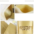 thumbnail image 4 of Bolsa de papel Kraft Zulema 50X con ventana transparente Almacenamiento de café y té para alimentos secos 14x22 + 4, 4 of 8