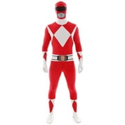 Morphsuits الكبار الأحمر حارس القوة Morphsuit الرجال خارقة الهوى فستان زي هالوين الأحمر XL