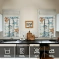 thumbnail image 4 of Kitchen Curtains 36 Inch Short - 3 Panel Set, Nautical Starfish Beach Seashell Mermaid Theme, Rod Pocket Window Curtain for Tropical Farmhouse, Easy Wash, 4 of 6