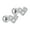 Silver - 1 pair, variant on 925 Sterling Silver Cute Heart CZ Screw Back Helix Tragus Stud Earring A1031-Silver - 1 pair