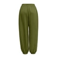 thumbnail image 4 of Khunlpohl Cotton Linen Pants for Womens Elastic Waist Drawstring Joggers Pant with Pockets Lightweight Casual Loose Trousers, 4 of 8