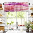 thumbnail image 3 of Ombre Purple Pink Marble Texture Valances for Windows Abstract Waves Art Rod Pocket Curtain Valance Window Treatment Short Curtains for Kitchen Living Room, 42"x18", 3 of 5