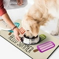 thumbnail image 2 of Tapis pour Nourriture pour Chien, Tapis pour Nourriture et Eau pour Chien, Tapis Bol pour Chien et Chat, Tapis Bol d'Eau Antidérapant Réutilisable avec Sucette Hello Summer,17inx30 Po, 2 of 6
