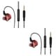 thumbnail image 2 of Moyic Auriculares con cable 96dB TPE Cable Conector Cubierta de silicona Auriculares internos Auriculares para caminar al aire libre para correr rojo 2piezas, 2 of 6