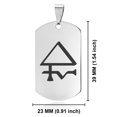 thumbnail image 2 of Stainless Steel Sulfur Alchemy Symbol Dog Tag Keychain Circle Ring, 2 of 2