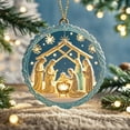 thumbnail image 5 of Christmas 3D Birth Blessing Acrylic Pendant, Stereoscopic Jesus Hanging Ornament, Religious Car & Home Decor for Holiday Memorial and Faith-inspired Gifts, 3.14in/8cm, A, 5 of 6