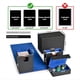thumbnail image 3 of Caja de Baraja de Cartas, Caja de Cartas Premium con Bandeja para Dados Abatible, Caja de Almacenamiento para Cartas de Juegos Deportivos Negro+Azul, 3 of 6