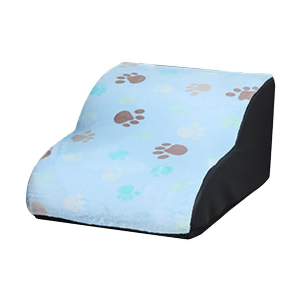 Escaleras para perros de 2 niveles, portátiles para perros pequeños y gatos, escaleras antideslizantes para gatos, escalera de esponja para perros peq azul