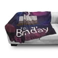 thumbnail image 3 of 30th Birthday Soft Flannel Fleece Throw Blanket, Graphic Cake with Candles on the Abstract Bokeh Background, Cozy Plush for Indoor and Outdoor Use, 70" x 90", Pink Navy Blue White, by Ambesonne, 3 of 6