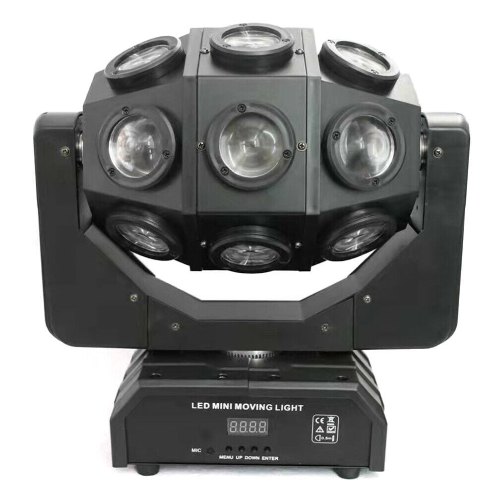Miumaeov 4 in 1Moving Head Stage Light Professional 18 LED RGBW Stage Light Sound Activated DMX 512 Control for DJ KTV Disco Party Wedding Concert Festival