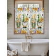 thumbnail image 4 of Sunflowers Bathroom Window Curtain, Spring Flowers Gnomes Hydrangea Daisy Wood Light Filtering Coffee Kitchen Curtains, Bedroom Living Room Curtains 2 Panel 84"x54", 4 of 6