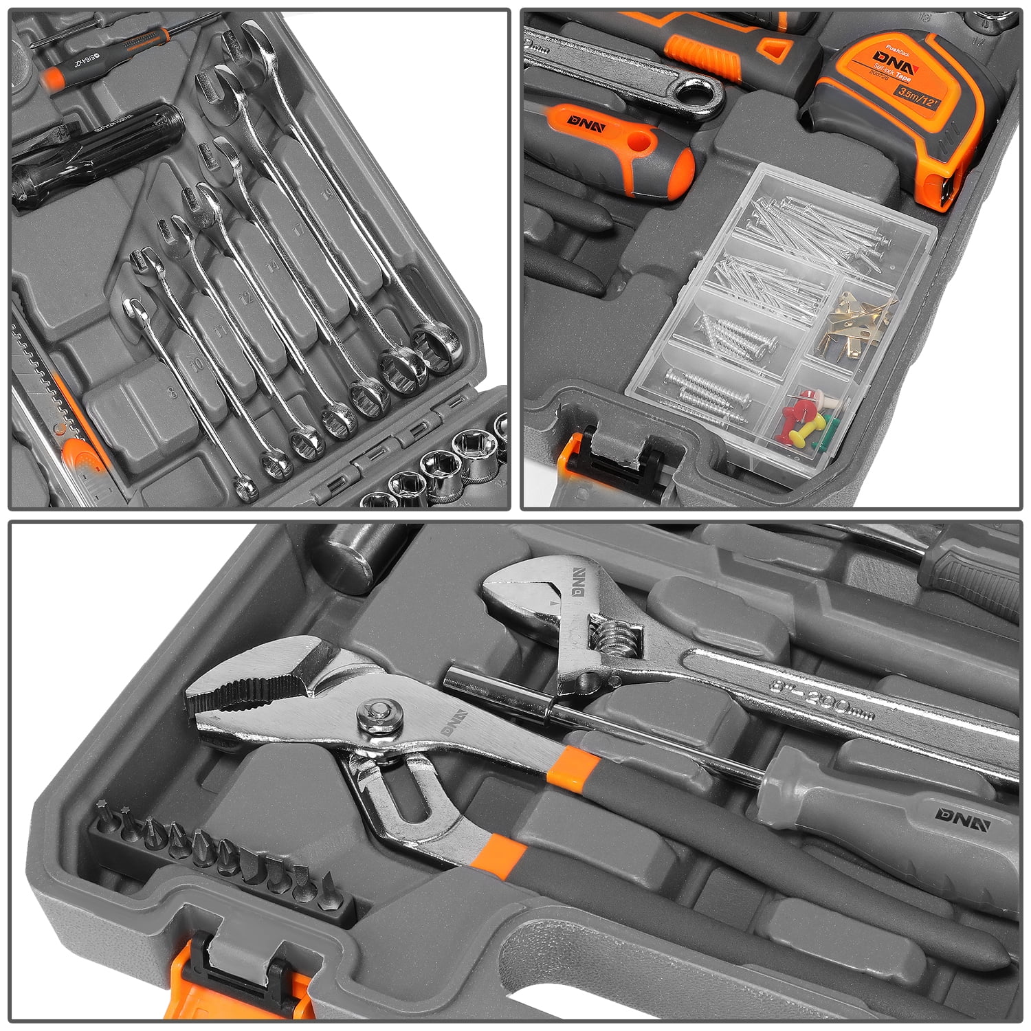 ‎160-piece Mechanics Auto & Home Repair Tool Set Household Hand Tool Kit with Storage Case